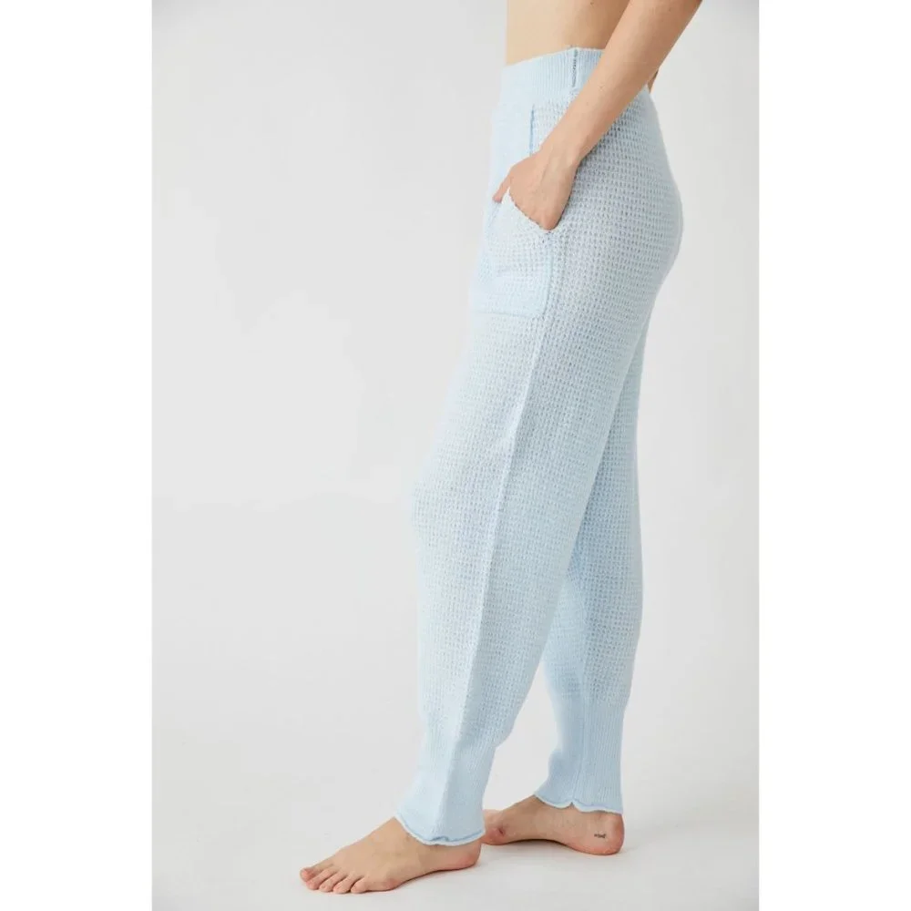 🎉LAST CHANCE🎉 FREE PEOPLE C.O.Z.Y. Pants / Neon Sky - Picture 3 of 10